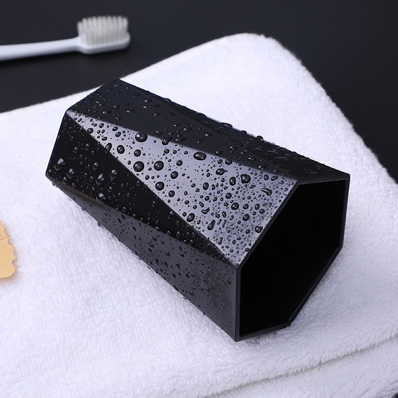 Vannas istabas trauks 300 ml Sešstūra formas biezas mazgāšanas birstes krūze Tualetes piederumi Zobu birstes glāzīte Plastmasas pretslīdēšanas vannas istabas piederumi