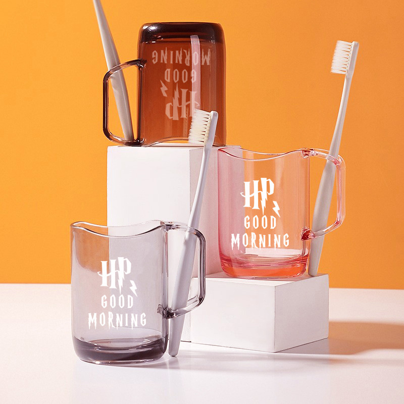 Labrīt Zobu pastas krūzes mīļotāju zobu birstes turētāja glāzīte, plastmasas radošā ģimenes locekļa vannas istabas krūze Dropshipping