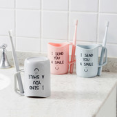 1Gb Mutes skalojamā līdzekļa krūze Vannas istabas trauki Kafijas Tēja Ūdens Krūze Mājas Ceļojumi Zobu birstes Turētājs Glāze Dzērienu trauki Instrumenti Vannas istabas komplekti