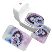 Mikrošķiedras vannas istabas paklājs ūdeni absorbējošs vannas paklājiņš, neslīdošs tualetes paklājiņš vannas istabas grīdas paklājiņš Memory Foam U-veida tualetes paklājs