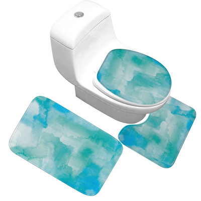 Mikrošķiedras vannas istabas paklājs ūdeni absorbējošs vannas paklājiņš, neslīdošs tualetes paklājiņš vannas istabas grīdas paklājiņš Memory Foam U-veida tualetes paklājs