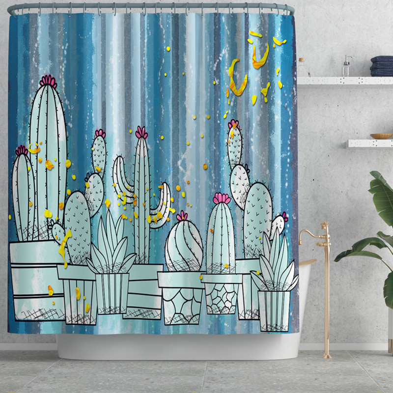 Drukāšana dušas aizkaru un tualetes paklājiņu komplekts Vannas istabas dekorēšana U-veida tualetes paklājs Absorbējošs tualetes sēdekļa pārklāja paklājs Vannas istabas paklāji