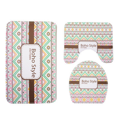 Zeegle 3kom set kupaonskih tepiha od mikrovlakana, upijajuća kupaonska prostirka za kupaonicu, neklizajuća toaletna prostirka, tuš, podloga za noge, poklopac poklopca za toalet