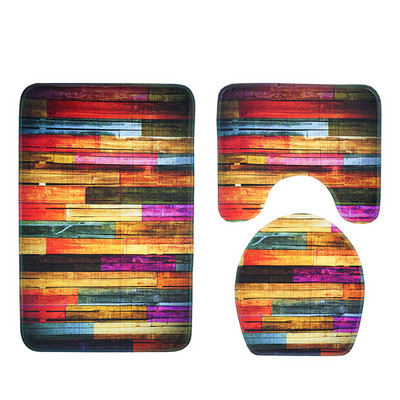 Zeegle 3kom set kupaonskih tepiha od mikrovlakana, upijajuća kupaonska prostirka za kupaonicu, neklizajuća toaletna prostirka, tuš, podloga za noge, poklopac poklopca za toalet