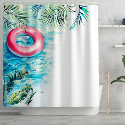 Upijajuća prostirka za kupaonicu Vodootporni komplet zavjesa za tuširanje Kupaonski tepih u morskom stilu Neklizajući podni tepih za WC Set flanelskih prostirki