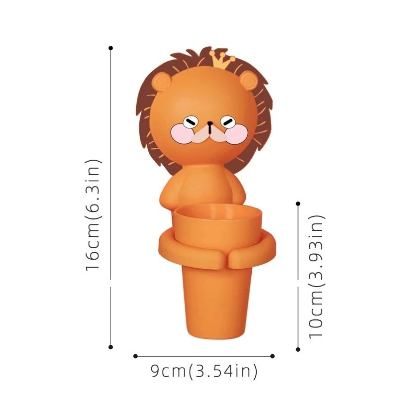 Karikatūras bērnu zobu krūzīšu komplekts ar plauktu Vannas istabas piederumi Pie sienas piekaramie bērnu mutes skalojamā līdzekļa krūze zēniem Meiteņu aksesuāri