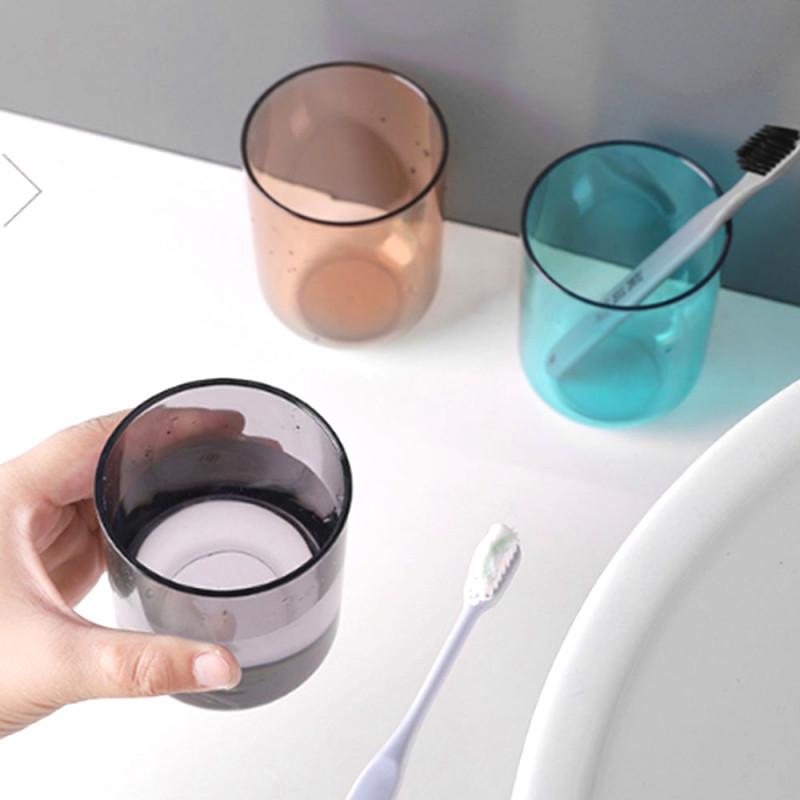 Mājsaimniecības zobu birstes krūzes Caurspīdīga vannas istabas krūze Izturīga mutes skalošanas krūze suku tīrīšanai Bērnu jauka plastmasas zobu birstes krūze