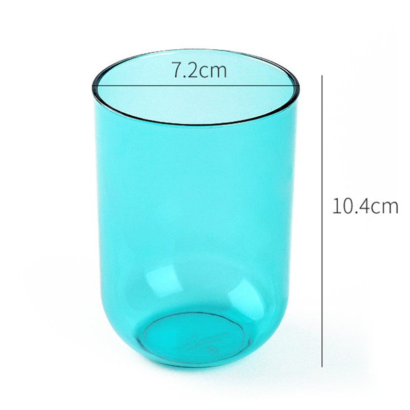 Mājsaimniecības zobu birstes krūzes Caurspīdīga vannas istabas krūze Izturīga mutes skalošanas krūze suku tīrīšanai Bērnu jauka plastmasas zobu birstes krūze