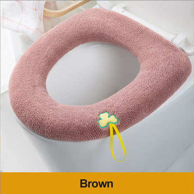 Ziemas silts tualetes sēdekļa pārklāja paklājs Vannas istabas tualetes paliktņa spilvens ar rokturi, biezāks, mīksts, mazgājams tuvākā krēsla sildītājs.