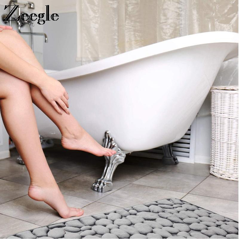 Bruģakmens reljefs vannas istabas paklājiņš pretslīdēšanas paklāji izlietne vanna sānu grīda paklājs dušas istabas kājslauķis atmiņas putu paliktnis