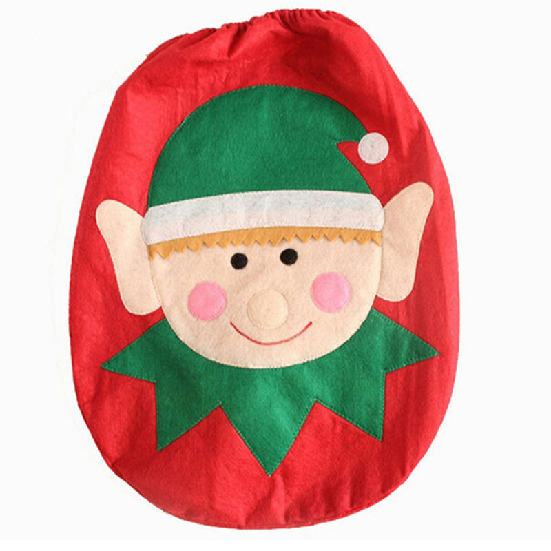 Božićni ukrasi za 2021. Navlaka za WC sjedalo Snjegović Djed Mraz Poklopac za WC školjku Dekor Vilenjak Novogodišnji Božić Božićni kupaonski ukrasi