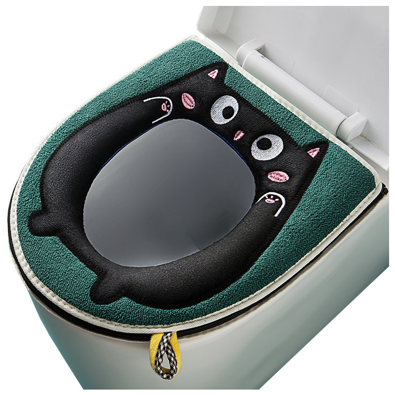 Ar rāvējslēdzēju plīša uztur siltumu jauks tualetes paklājiņš vasaras universāls ūdensnecaurlaidīgs mājsaimniecības piederumi mazgājami vannas istabas piederumi