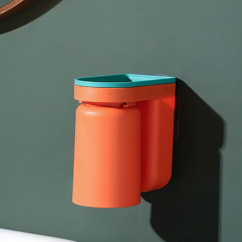 Držač četkice za zube s magnetskom čašicom Zidni držač paste za zube Bez bušenja Ljepilo Magnetski držač čašice Kupaonski pribor