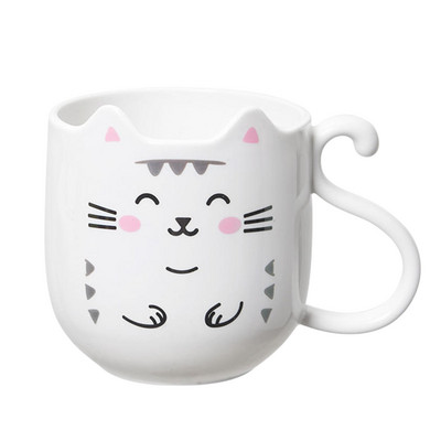 Kaķa mutes skalošanas krūze elektriskās zobu birstes krūzes turētājs un organizators zobu birstes zobu pastas skuvekļiem uz vannas istabas tualetes vai galda