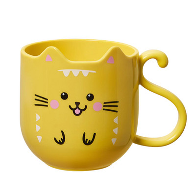 Kaķa mutes skalošanas krūze elektriskās zobu birstes krūzes turētājs un organizators zobu birstes zobu pastas skuvekļiem uz vannas istabas tualetes vai galda