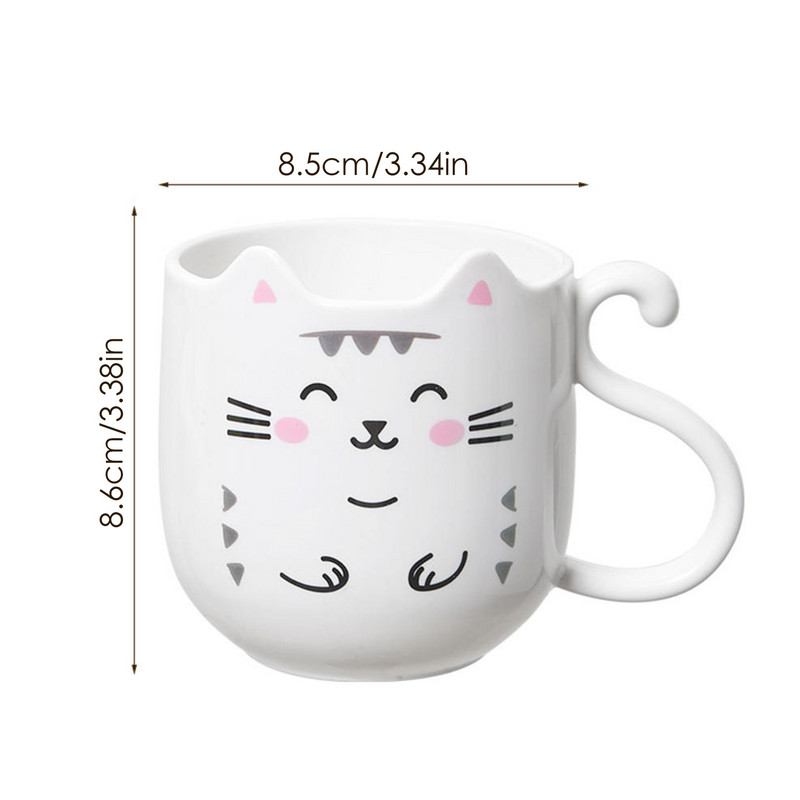 Kaķa mutes skalošanas krūze elektriskās zobu birstes krūzes turētājs un organizators zobu birstes zobu pastas skuvekļiem uz vannas istabas tualetes vai galda