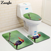 WC prostirka u kupaonici Set tepiha za uređenje doma Vodootporni neklizajući set prostirki za noge i jastučić za WC školjku s uzorkom vodomca