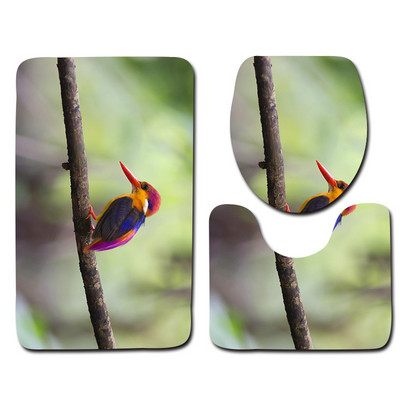 WC prostirka u kupaonici Set tepiha za uređenje doma Vodootporni neklizajući set prostirki za noge i jastučić za WC školjku s uzorkom vodomca