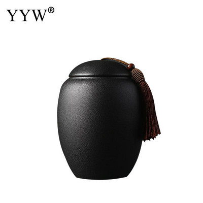 Juodos kremavimo urnos naminiams gyvūnėliams žmogaus pelenai Keraminė urna Maža atminimo urna Laidotuvių karstas Naminių gyvūnėlių memoria Urna Atminimo urnos pelenais