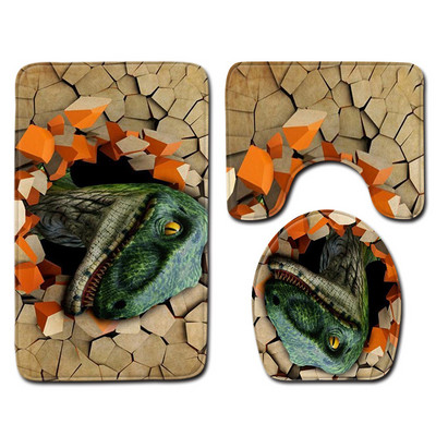 Zeegle Creative Paklājiņi Vannas istabas Tualetes Paklāju Komplekts Mazgājams Vannas Paklājs Vannas Paklājiņi Pretslīdes Vannas Paklāju Komplekts Dušas Paklājiņš