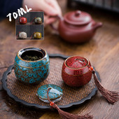 Keramički kanister od 70 ml Mini urna za kremaciju Memorijalni spremnik Pepeo za kućne ljubimce Pogrebni kovčeg za uspomenu Urna za kućne ljubimce Pas Mačka Ptica Kolumbarij