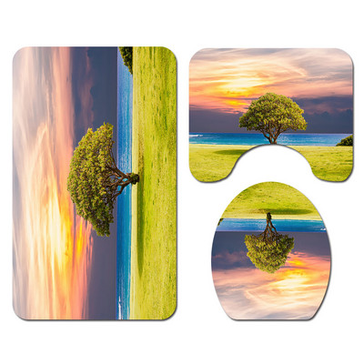 Zeegle Podna prostirka za kupaonicu Prostirka za tuš Zavjesa za WC Navlaka za sjedalo Set prostirki za kupaonicu Postolje za WC prostirku Prostirka za noge od mikrovlakana