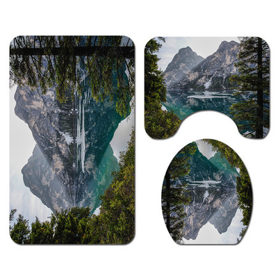 Zeegle Podna prostirka za kupaonicu Prostirka za tuš Zavjesa za WC Navlaka za sjedalo Set prostirki za kupaonicu Postolje za WC prostirku Prostirka za noge od mikrovlakana