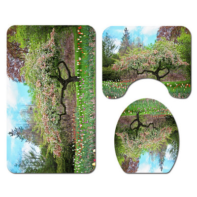 Zeegle Podna prostirka za kupaonicu Prostirka za tuš Zavjesa za WC Navlaka za sjedalo Set prostirki za kupaonicu Postolje za WC prostirku Prostirka za noge od mikrovlakana