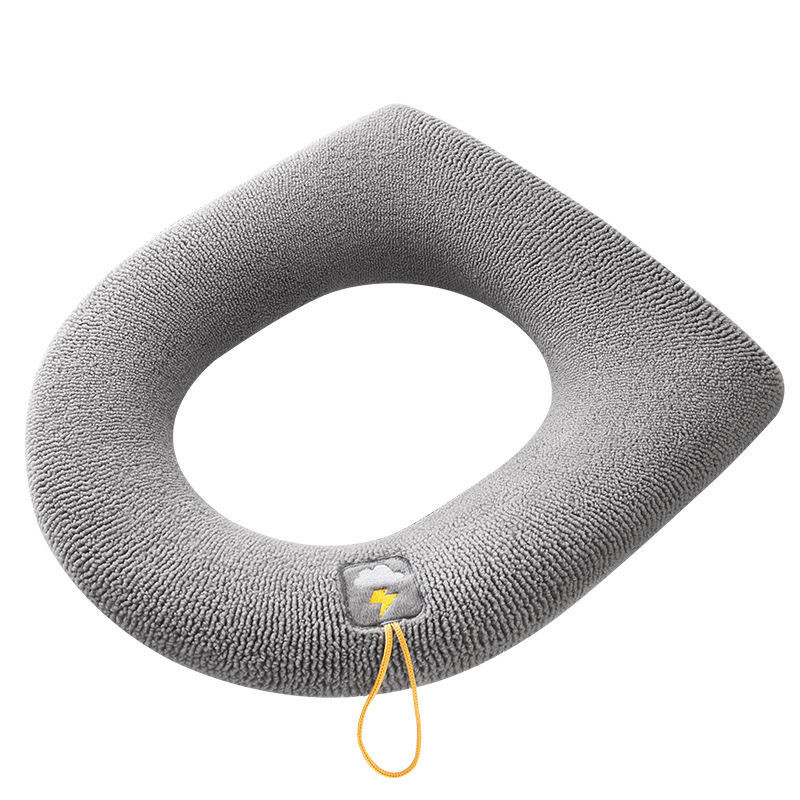 1Gb ziemas siltais tualetes sēdekļa pārklājs tualetes spilvens mazgājams vannas istabas piederumi trikotāžas mīksts O formas spilvens