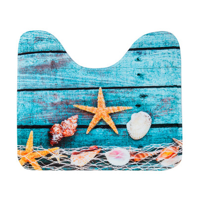 Neslīdošs tualetes vāka pārsegs, absorbējošs spilventiņš Diatom dubļu grīdas paklājs Vannas istabas flaneļa vannas paklāja komplekts duša Sea Starfish Pattern Room Paklājs