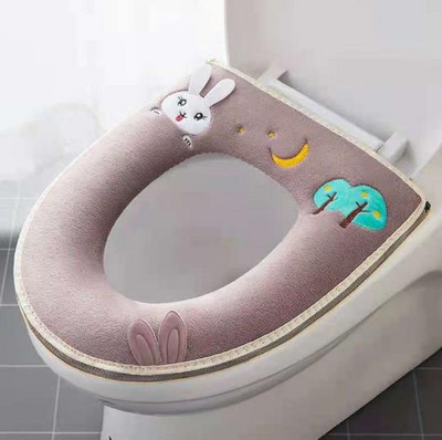 1 kom. Preslatka crtana navlaka za WC školjku s patentnim zatvaračem Plišani gornji kaput Podloga za WC školjku Univerzalna WC daska Kućanske potrepštine