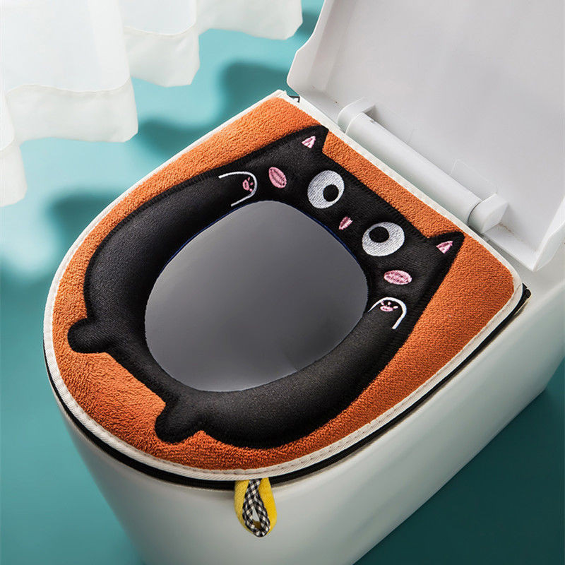 1 kom. Preslatka crtana navlaka za WC školjku s patentnim zatvaračem Plišani gornji kaput Podloga za WC školjku Univerzalna WC daska Kućanske potrepštine