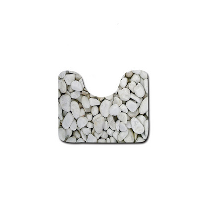 HD drukāšanas akmens paklājs vannas istabai, neslīdošs vannas paklājiņš, kāju paklājiņš 3D tualetes paklājiņš Videi draudzīgs tualetes sēdekļa pārvalks mājas dekorēšanai