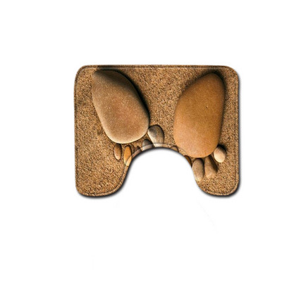 HD drukāšanas akmens paklājs vannas istabai, neslīdošs vannas paklājiņš, kāju paklājiņš 3D tualetes paklājiņš Videi draudzīgs tualetes sēdekļa pārvalks mājas dekorēšanai