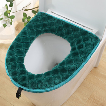 Възглавница за тоалетна седалка с цип Домакинска зимна топла водоустойчива подложка за сядане за баня Универсална
