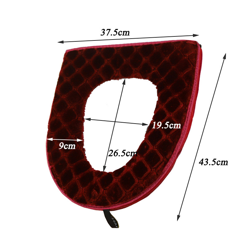 Tualetes sēdekļa spilvens ar rāvējslēdzēju mājsaimniecības ziemas silts ūdensizturīgs vannas istabas sēdpaliktnis universāls