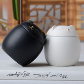 Kaķa formas urna mājdzīvnieku pelniem - kaķa formas piemiņas kremācijas urnas - ar rokām izgatavotas melnas dekoratīvas urnas bērēm, kaķu urna, suņu urna