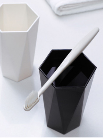 Home Creative Simple Tooth Cylinder Cleaning Cup Женска двойка Diamond Преносима вода за уста Чаша за четка за зъби Аксесоари за баня