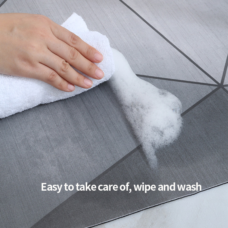 Ģeometrisks absorbējošs vannas paklājs Ātri žūstošs paklājs, neslīdošs vannas istabas paklājs Moderni vienkārši kāju paklāji virtuves paklājam Tapis De Bain