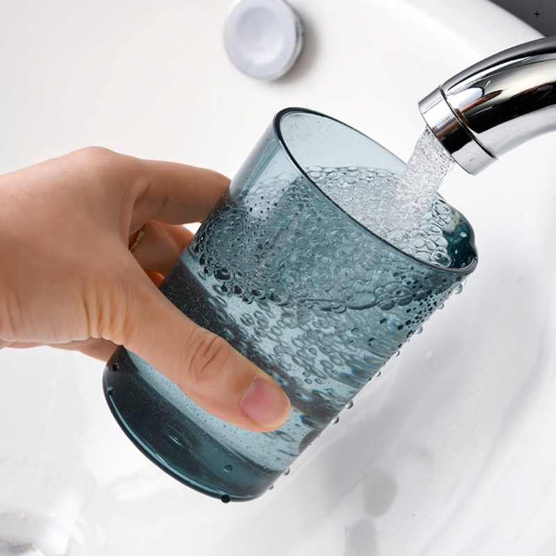 Modes plastmasas mazgāšanas birste Zobu birstes kauss Creative Caurspīdīgs pāris Gargle skalošanas krūze Mutes birstes krūze