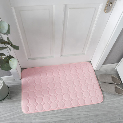 Vannas paklājs, neslīdošs koraļļu samta spilventiņu paklājs izlietnē, bruģakmens reljefs vannas sānu grīdas paklājs dušas telpas paklājiņš