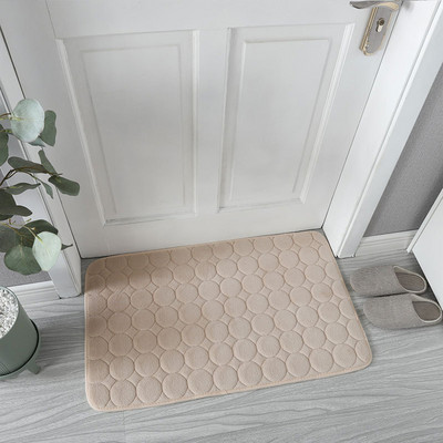 Vannas paklājs, neslīdošs koraļļu samta spilventiņu paklājs izlietnē, bruģakmens reljefs vannas sānu grīdas paklājs dušas telpas paklājiņš