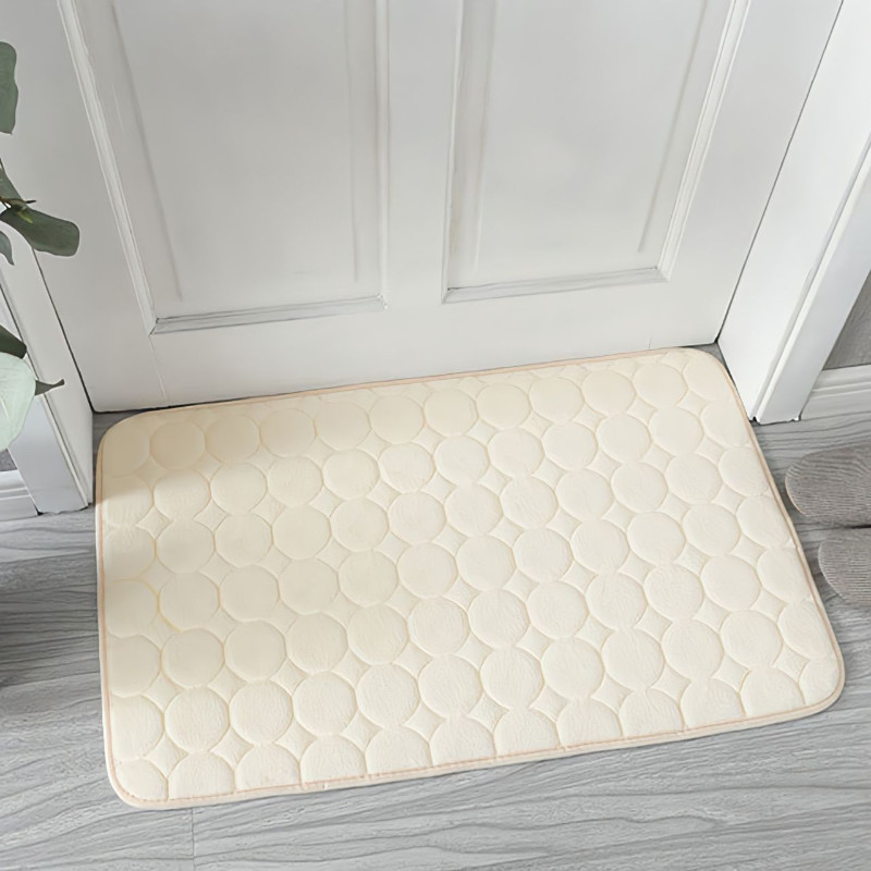 Vannas paklājs, neslīdošs koraļļu samta spilventiņu paklājs izlietnē, bruģakmens reljefs vannas sānu grīdas paklājs dušas telpas paklājiņš