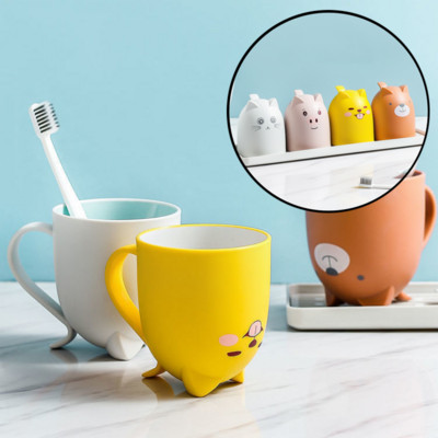 4 Styles Cartoon Cute Animal Mouth Cup Οδοντόβουρτσα Κύπελλο Πλύσιμο Οδοντόκουπα Προμήθειες μπάνιου Παιδικό Gadget Μπάνιου Κυπέλλου Gargle