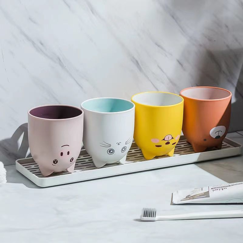 4 stila Crtić slatke životinje Šalica za usta Četkica za zube Šalica za pranje zuba Kupaonski pribor Dječja čašica za grgljanje Kupaonski gadget