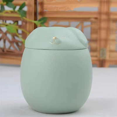 150/500 ml Urna za pepeo kućnih ljubimaca Memorijalne urne za kremaciju u obliku mačke - Ručno izrađene crne ukrasne urne za pogrebne mačje urne Pseće urne