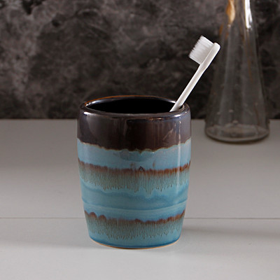 1 gab Light Luxury Keramikas Mutes skalošanas krūze Mājas Pāri Ūdens krūze Ceļojumu zobu birstes turētājs Organizatora krūzes Vannas istabas mazgāšanas rīki