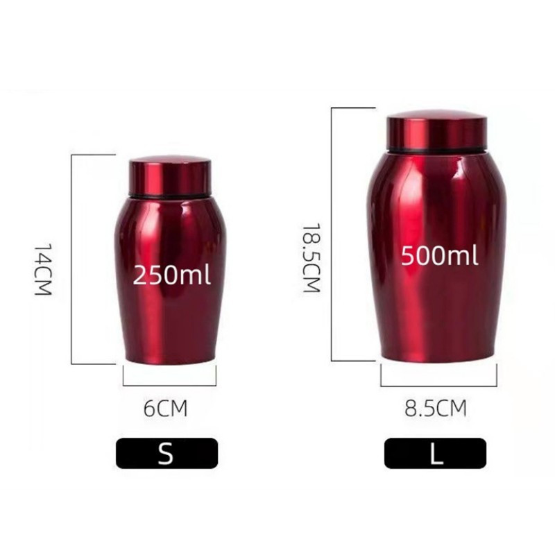 250/500 ml Urne za kućne ljubimce Ljudski ljubimci od nehrđajućeg čelika Spomenici Staklenka pepela Pas Mačka Posuda za uspomene Kutija Zatvoreni spremnik otporan na vlagu