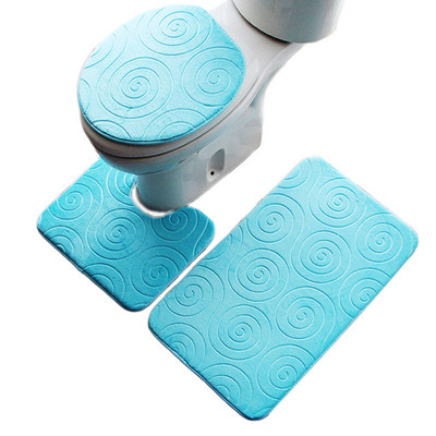 Zeegle vannas istabas paklāju komplekts Mikrošķiedras paklājs vannas istabai tualetes vāka vāks vannas paklājs mājas dekorēšanai Absorbējošs vannas istabas paklāju komplekts