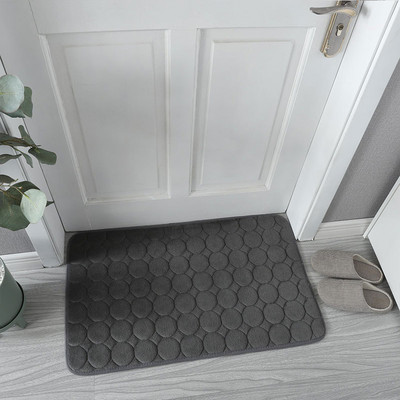 Vannas istabas vannas paklājs Neslīdoši koraļļu samta paklāji izlietnē Bruģakmens reljefs vannas sānu grīdas paklājs dušas telpas paklājs